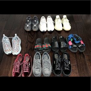 Womens name brand shoes , off white , Gucci, ysl, Yeezy , Nike